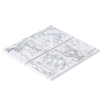 Rocky Mountain National Park Line Map Coasters