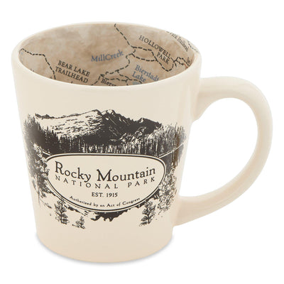 Rocky Mountain National Park Map Inside Out Latte Mug - McGovern & Company