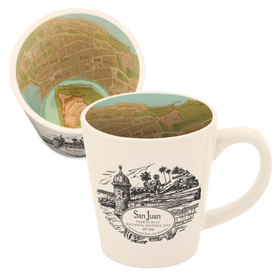 San Juan Puerto Rico Vintage Map Mug