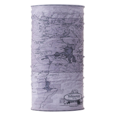 Yellowstone National Park Map Bana - Monochromatic - McGovern & Company