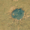 Crater Lake National Park Map Plush Blanket - McGovern & Company