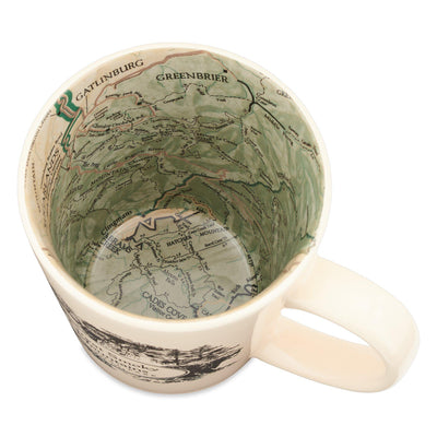Great Smoky Mountains Map Inside Out Coffee Mug - McGovern & Company