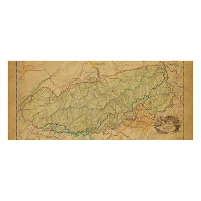 Great Smoky Mountains National Park Map Scarf - McGovern & Company