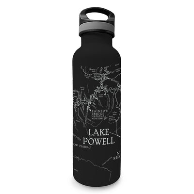 Lake Powell Line Map Insulated Water Bottle