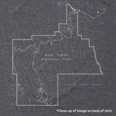 Mesa Verde National Park Map Unisex Long-Sleeve Tee