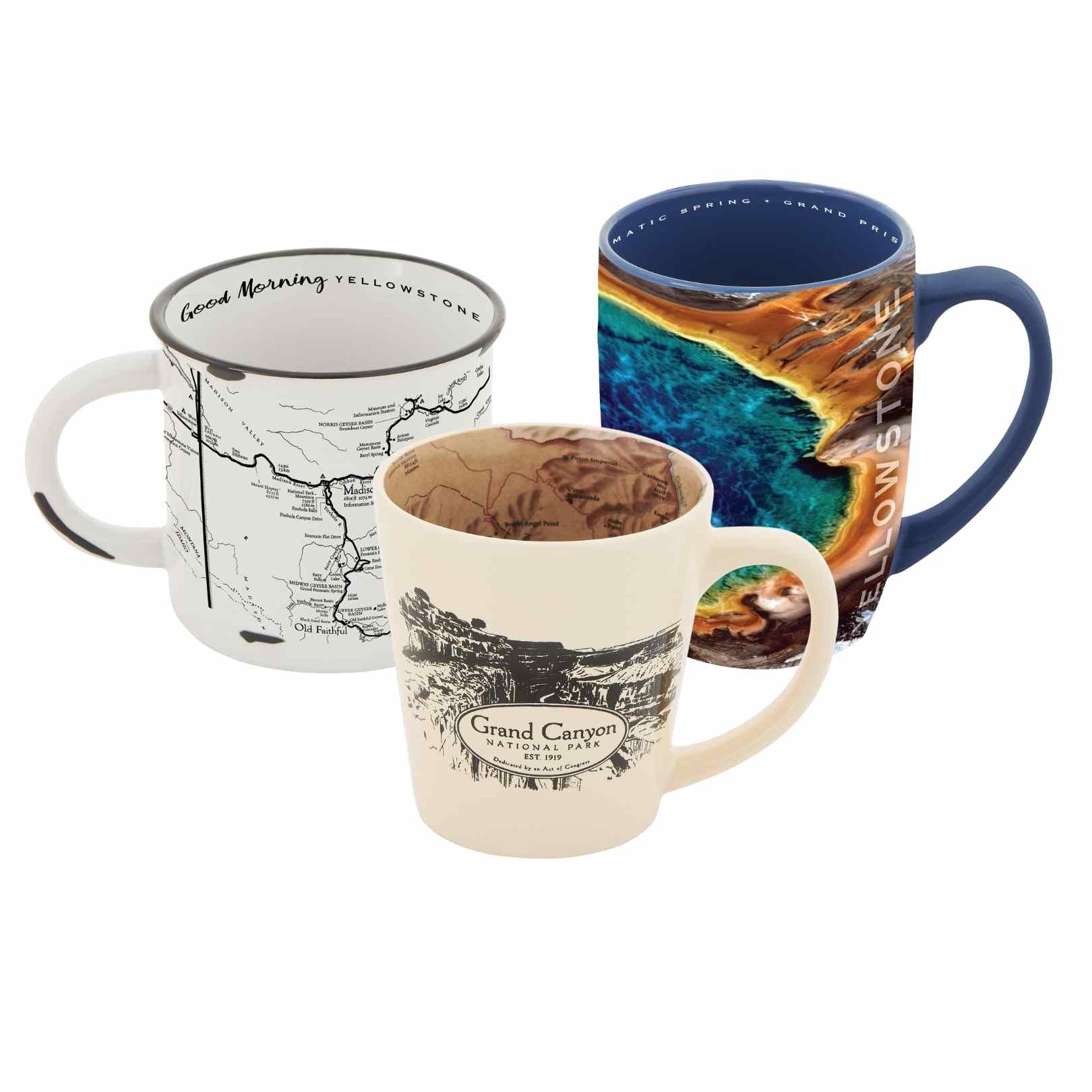 National Park Coffee Mugs, Vintage Latte Mugs