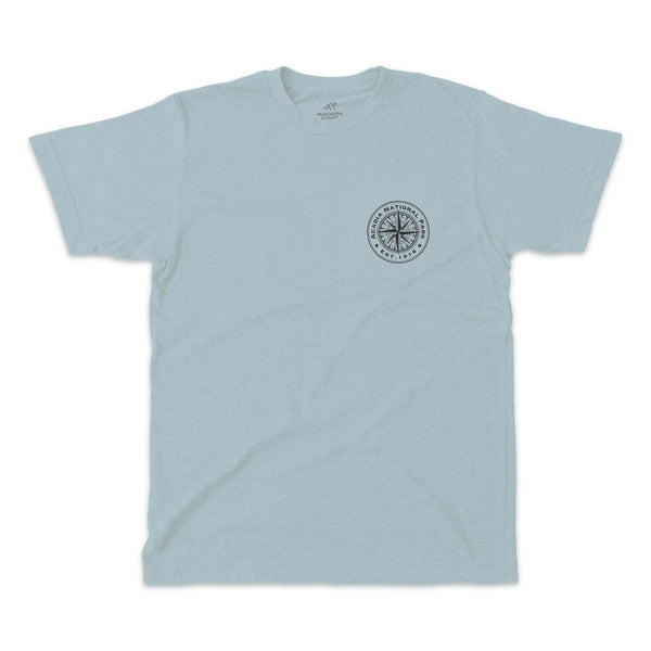Acadia Line Map and Compass Short-Sleeve Unisex Tee - McGovern Outdoor