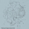 Acadia Line Map and Compass Short-Sleeve Unisex Tee