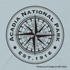 Acadia Line Map and Compass Short-Sleeve Unisex Tee