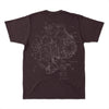 Acadia Line Map and Compass Short Sleeve Unisex Tee in Wine Heather