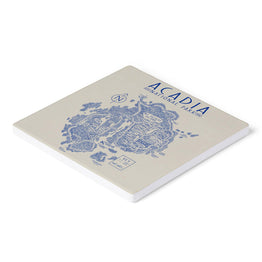 Acadia National Park Blueprint Map Coaster
