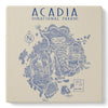 Acadia National Park Blueprint Map Coaster