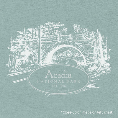 Acadia National Park Map Long Sleeve Unisex Tee