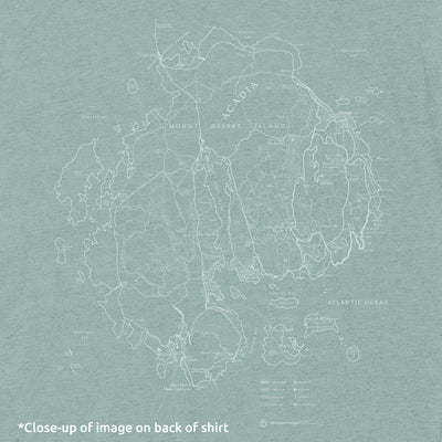 Acadia National Park Map Long Sleeve Unisex Tee