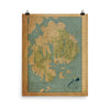 Acadia National Park Map Poster