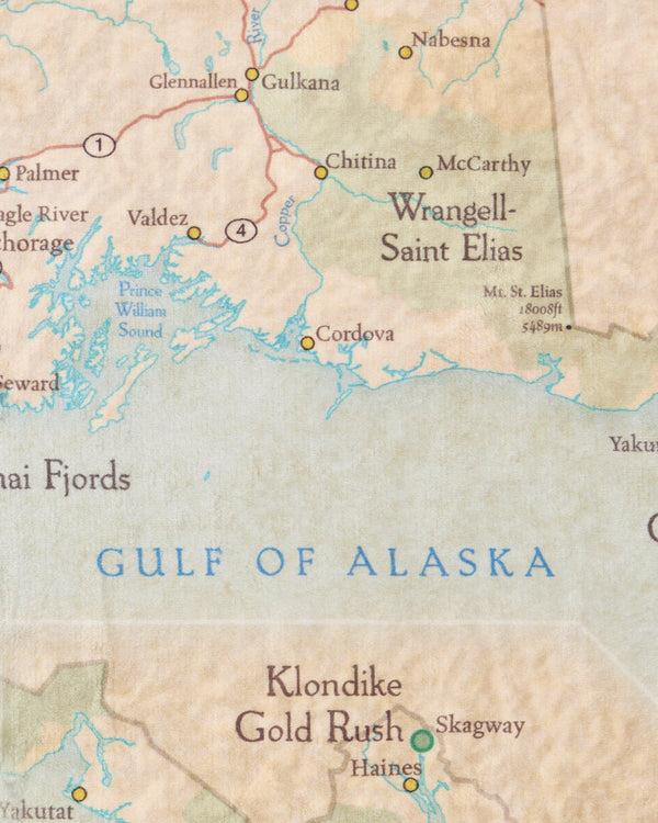 Alaska National Parks Map Plush Blanket - McGovern & Company