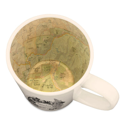 Alpine Loop Vintage Map Latte Mug