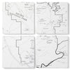 Arches National Park Line Map Coasters (Set of 4)