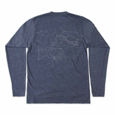 Badlands Cartouche and Map Unisex Long-Sleeve Tee