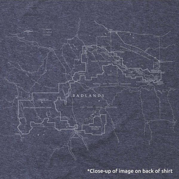 Badlands Cartouche and Map Unisex Long-Sleeve Tee - McGovern Outdoor