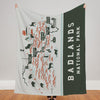 Badlands National Park Hand-Drawn Map Blanket