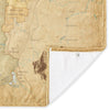 Black Hills National Forest Map Plush Blanket - McGovern & Company