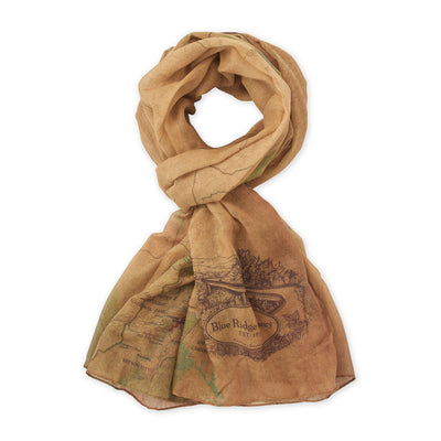 Blue Ridge Parkway Map Scarf - McGovern & Company