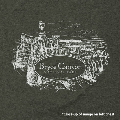 Bryce Canyon Line Map & Cartouche Short-Sleeve Unisex Tee in Artichoke - McGovern Outdoor