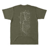 Bryce Canyon Line Map and Cartouche Short-Sleeve Unisex Tee