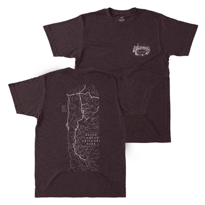 Bryce Canyon Line Map and Cartouche Short-Sleeve Unisex Tee - McGovern Outdoor