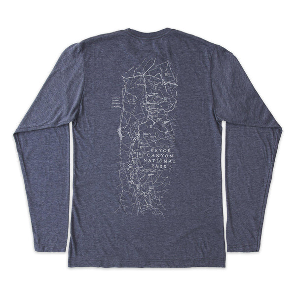 Bryce Canyon National Park Long-Sleeve Unisex T-Shirt with Map and Compass - McGovern & Company
