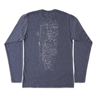 Bryce Canyon National Park Long-Sleeve Unisex T-Shirt with Map and Compass - McGovern & Company