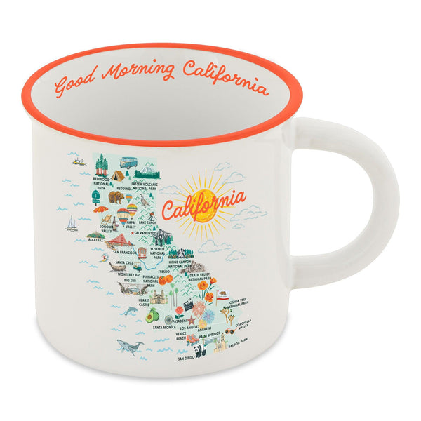 California State Illustrated Map Camp Mug