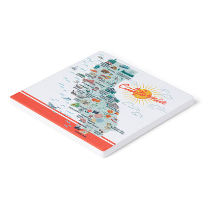 California State Illustrated Map Coaster