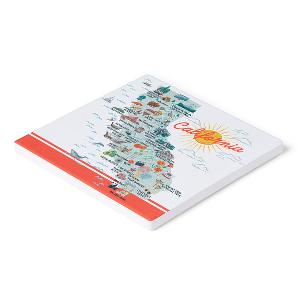 California State Illustrated Map Coaster