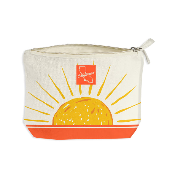 California State Illustrated Map Recycled Canvas Zip Pouch - McGovern Outdoor