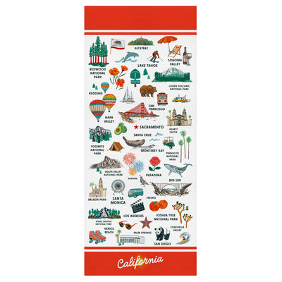 California State Illustrated Map Scarf