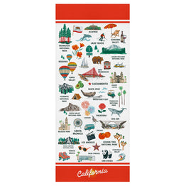 California State Illustrated Map Scarf