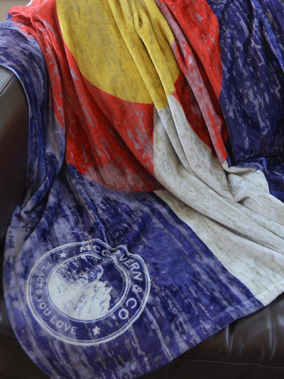 Colorado State Flag Plush Blanket - McGovern & Company