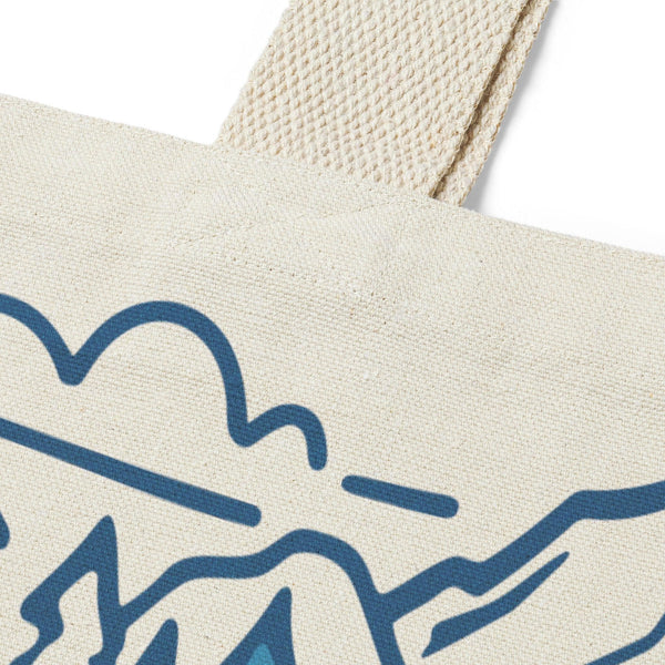 Colorado State Illustrated Map Recycled Canvas Tote Bag