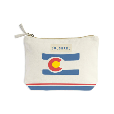 Colorado State Illustrated Map Recycled Canvas Zip Pouch - McGovern Outdoor