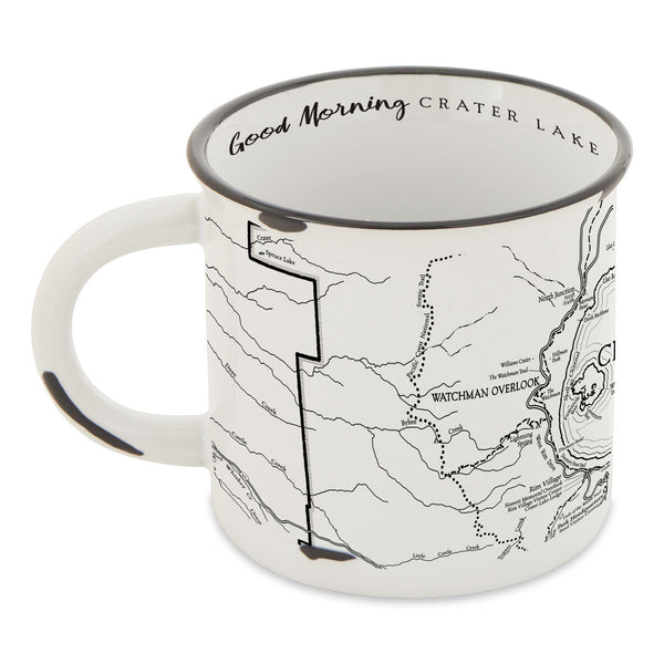 Crater Lake Line Map Camp Mug