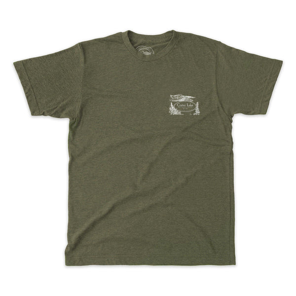 Crater Lake Line Map Short-Sleeve Unisex Tee