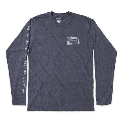 Crater Lake National Park Long-Sleeve Unisex T-Shirt with Map and Cartouche - McGovern & Company