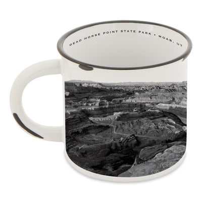 Dead Horse Point Black and White Photo Camp Mug