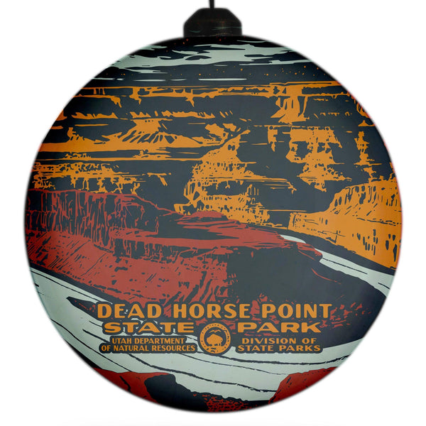 Dead Horse Point State Park WPA Flat-Globe-Shaped Ornament