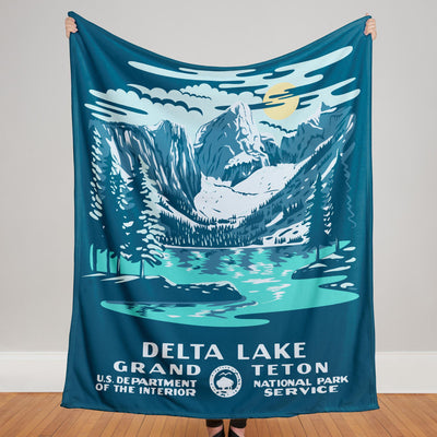 Delta Lake Grand Teton National Park WPA Blanket
