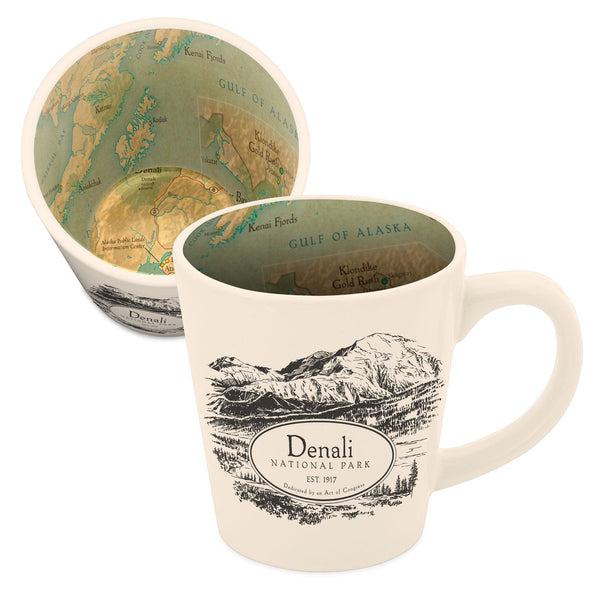 Denali Map Inside Out Latte Mug