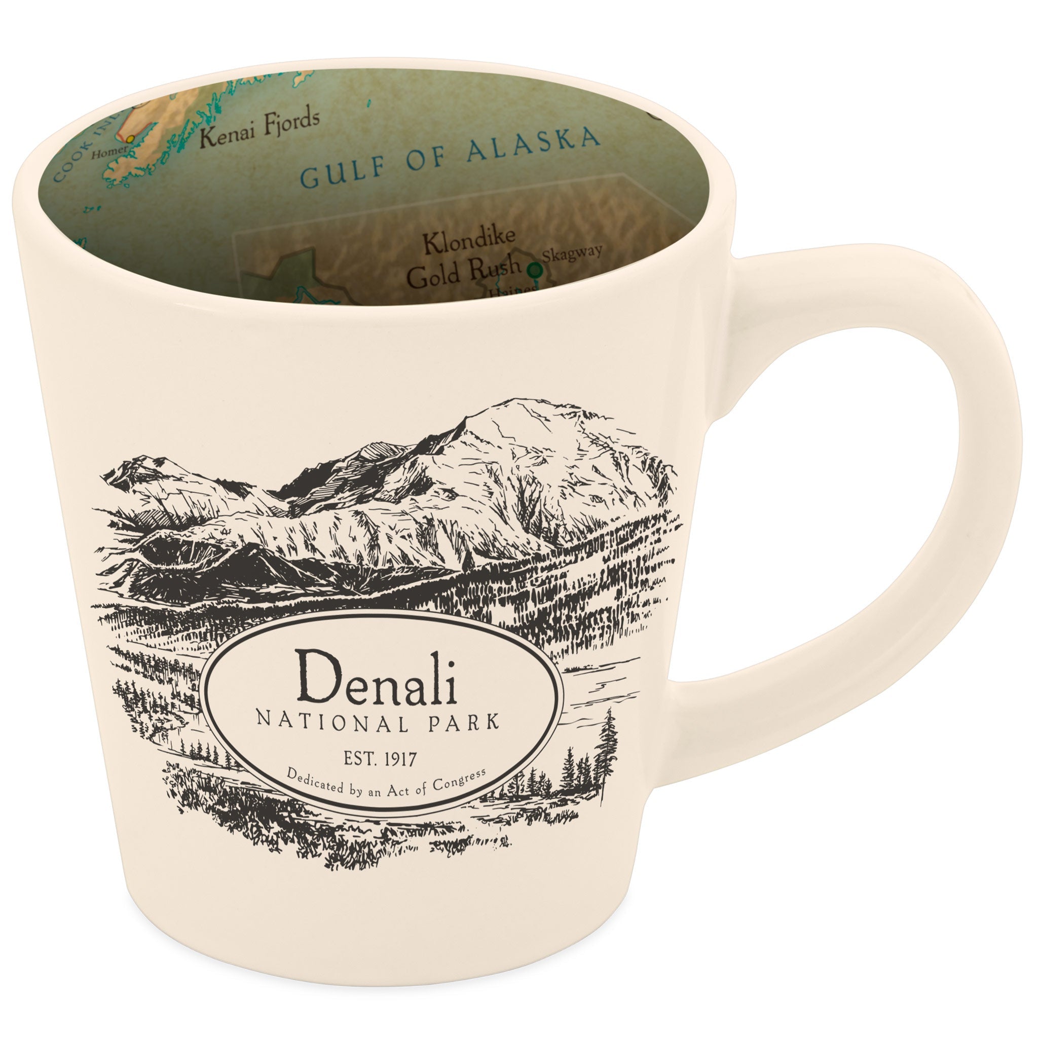 Denali Map Inside Out Latte Mug - McGovern Outdoor