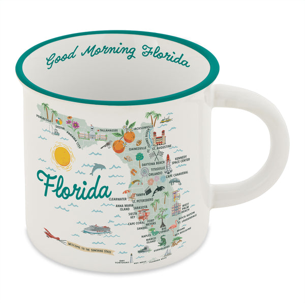 Florida State Illustrated Map Camp Mug